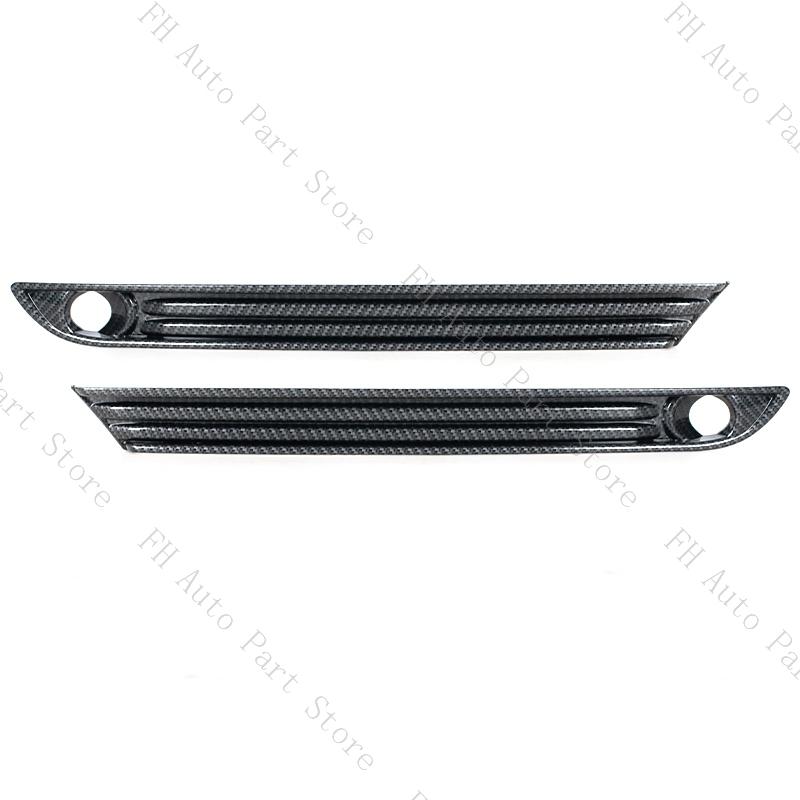 1Pair Carbon Fiber Front Bumper Foglight Fog Lamp Trim Sticker Frame Cover Grille For Mazda CX-5 CX5 2017 2018