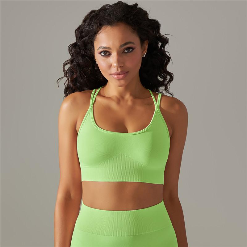 Auroth Stretch Yoga Bra Women Seamless Sports Bra Gym Fitness Vest Push Up Running Underwear Top