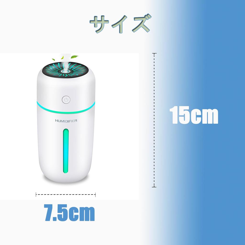 Маленький автомобильный ароматизатор Ультразвуковой большой испарительный 2-ступенчатый 7-цветный светодиодный увлажнитель с длинной автоматической остановкой для домашнего использования, настольный, письменный, увлажнитель,
