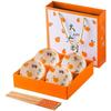 Panda Blessing Ceramic Rice Bowl and Chopstick Gift Set