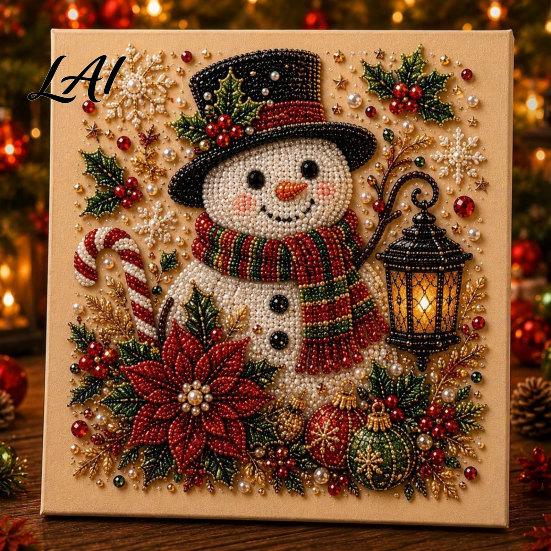 Creative Hobby Kits Christmas Faux Pearl Art Kit Tree Wreath Painting DIY Artistic Relaxation Activities Sparkling Diamond Craft Kit for Adults
