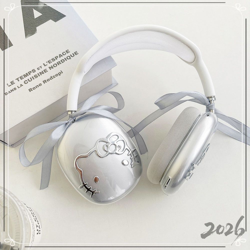 Electroplated cartoon KT cat for AirPods max case Headphone case