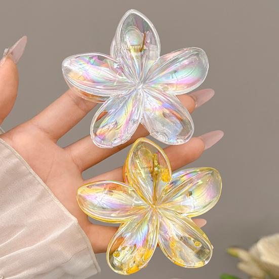 Женская заколка для волос с прозрачным градиентным цветом, задняя часть головы, коготь для волос, сильная хватка, аксессуары для волос в виде акулы, повседневная одежда