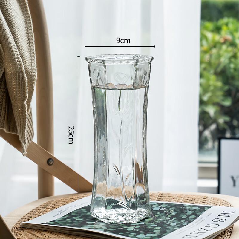 Transparent Glass Flower Vase
