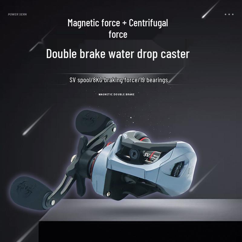 All-Metal Anti-Backlash Baitcasting Reel with Long Cast & Double Brake for Blackfish Lure Fishing