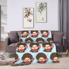Cute Monchichis Blanket Quality Soft Warm  Throw Blanket Autumn Children Home Decor Novelty Bedspread