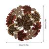 1-5pcs Maple Leaf Placemats Embroidered Table Runner Flocked Brown Maple Rustic Farmhouse Thanksgiving Harvest Decor 35x35cm