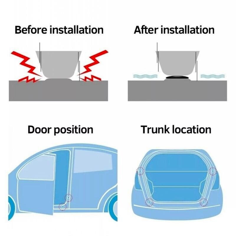 10pcs Car Door Anti-shock Pad Hood Trunk Anti-collision Silicone Adhesive Sticker Pads Auto Anti-Noise Buffer Gasket Gaskets