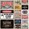 Barber Shop Tin Sign Retro Metal Sign Plaque Metal Vintage Aesthetic Home Living Room Wall Decor Posters Art Decoration Mural