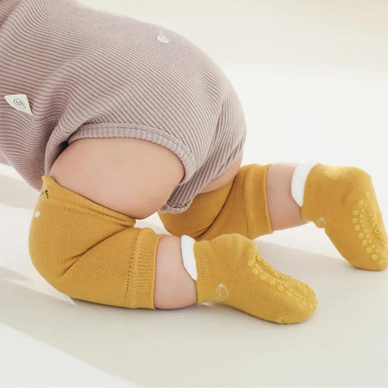 Crawling Safety Pads Socks Set Summer Baby Knee Cartoon Anti-slip Socks KidFloor Socks Kneecap Walking Protector for Girls Boys