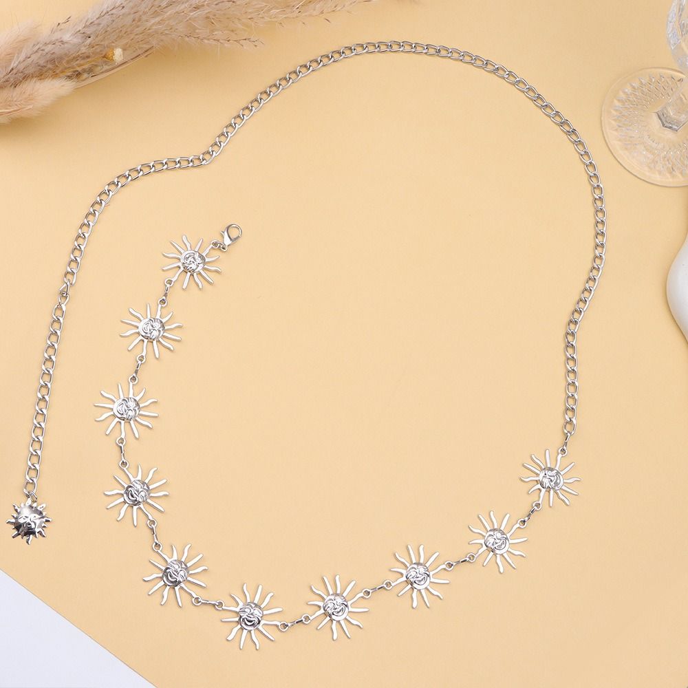 Винтажная панк поясная цепочка Ретро сплав Поясной ремень Подходящие ко всему Кушаки для платья Для женщин