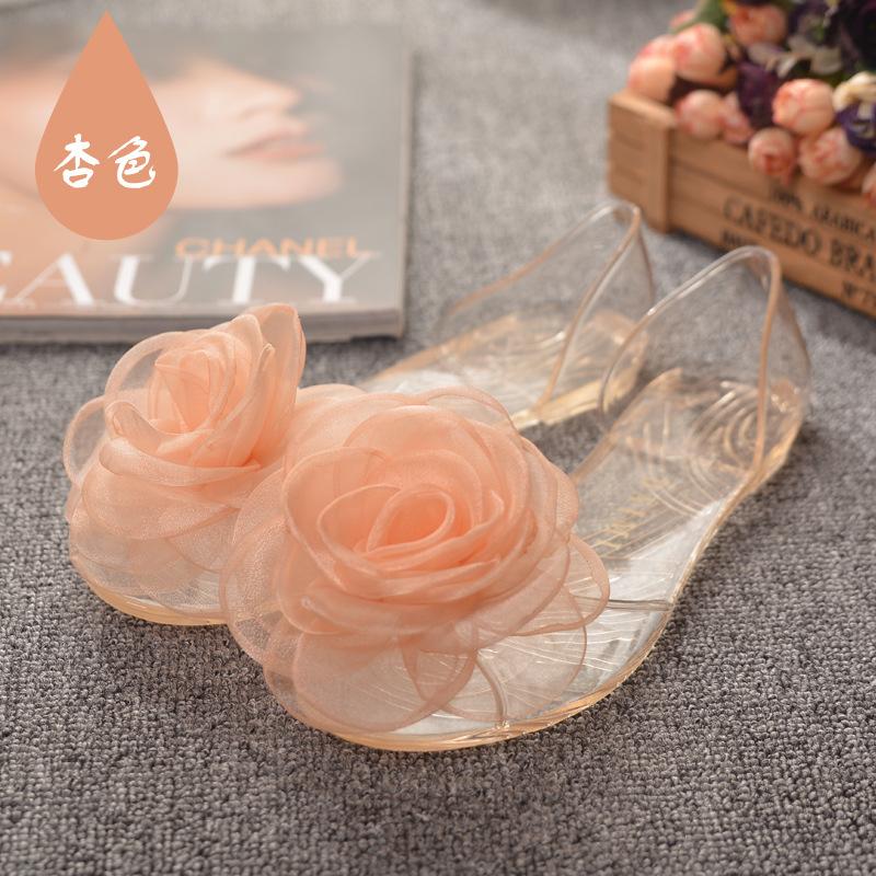 Женские сандалии летние пляжные туфли из желе сандалии на плоской подошве с цветочным принтом женские туфли с кристаллами летние прозрачные туфли новые женские туфли GHN78