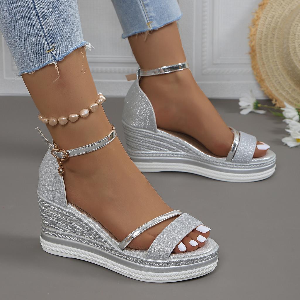 Women Wedges Sandals 2024 New Summer Comfortable Shoes for Women Round Toe Platform Sandals Women Designer Fashion Sandals