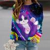 Fall Autumn Women'S Fashion O Neck Long Sleeve T-Shirt Loose Clothes Panda Print T Shirt