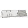 3106449 vidaXL Rabbit Cage Grey 302.5x80.5x71 Cm Galvanized Steel