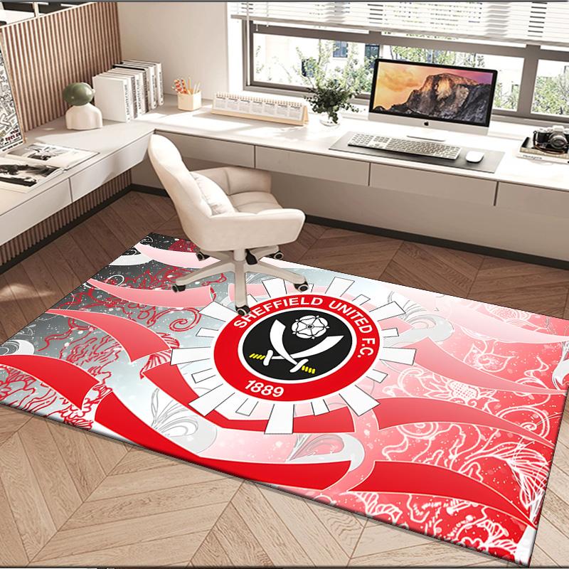 1PC rug Sheffield Team Crest Carpet, Chair Rug,Area Rug for Office Bedroom living rooms bedroom, Doormat decor Christmas fan gifts