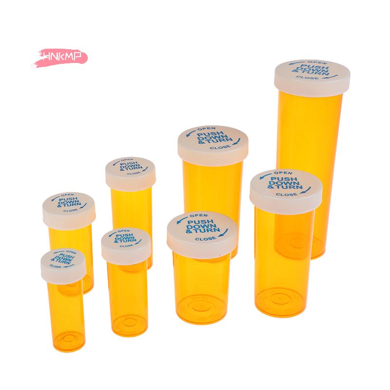 5Pcs Plastic Medicine Pill Bottles Child Resistant Caps Travel Medicine Containers Vials In Various Dram Sizes - 6/8/13/16/20/30