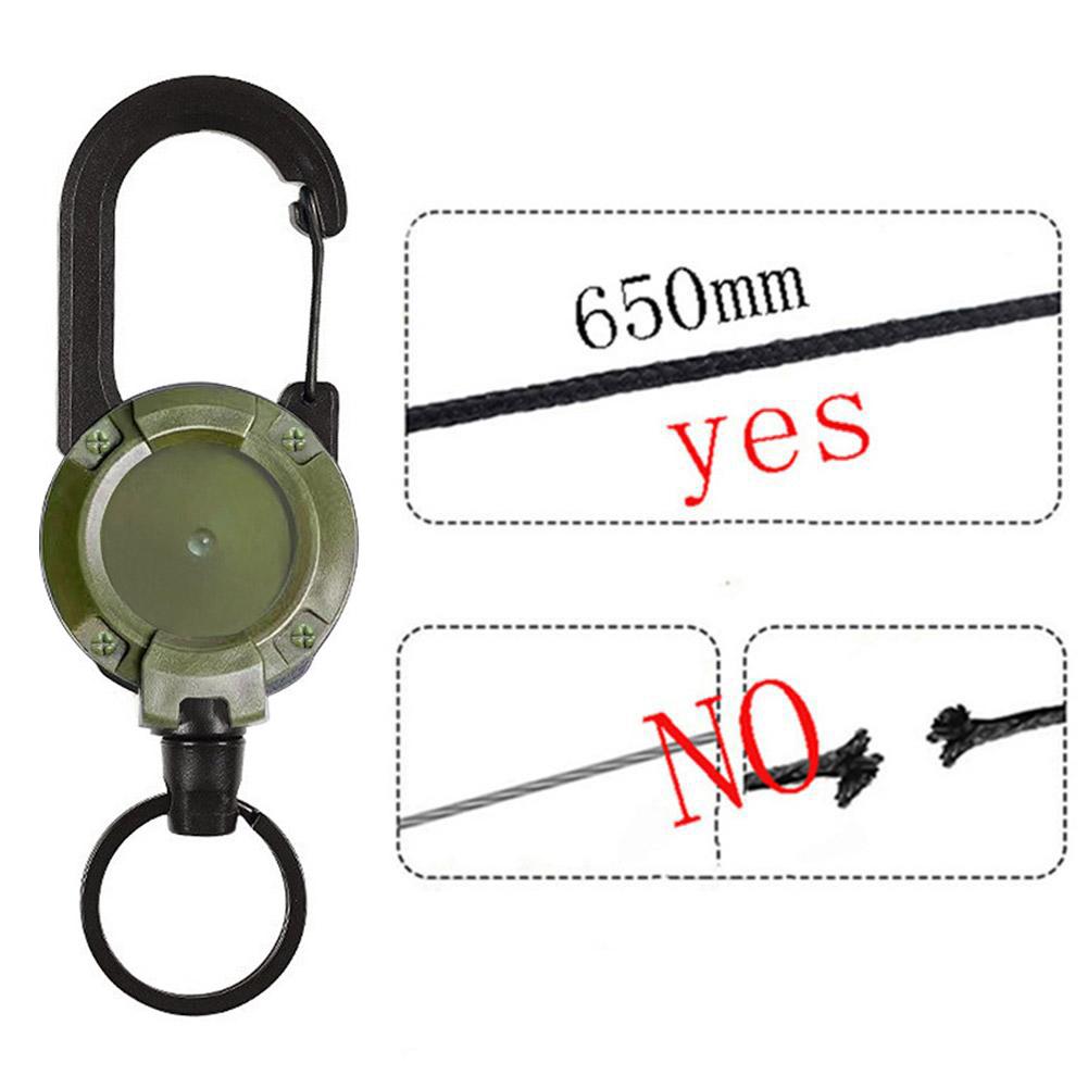 1 шт. прочный выдвижной значок для удостоверения личности с катушкой-карабином брелок для ключей с брелоком для инструментов на открытом воздухе J3J2