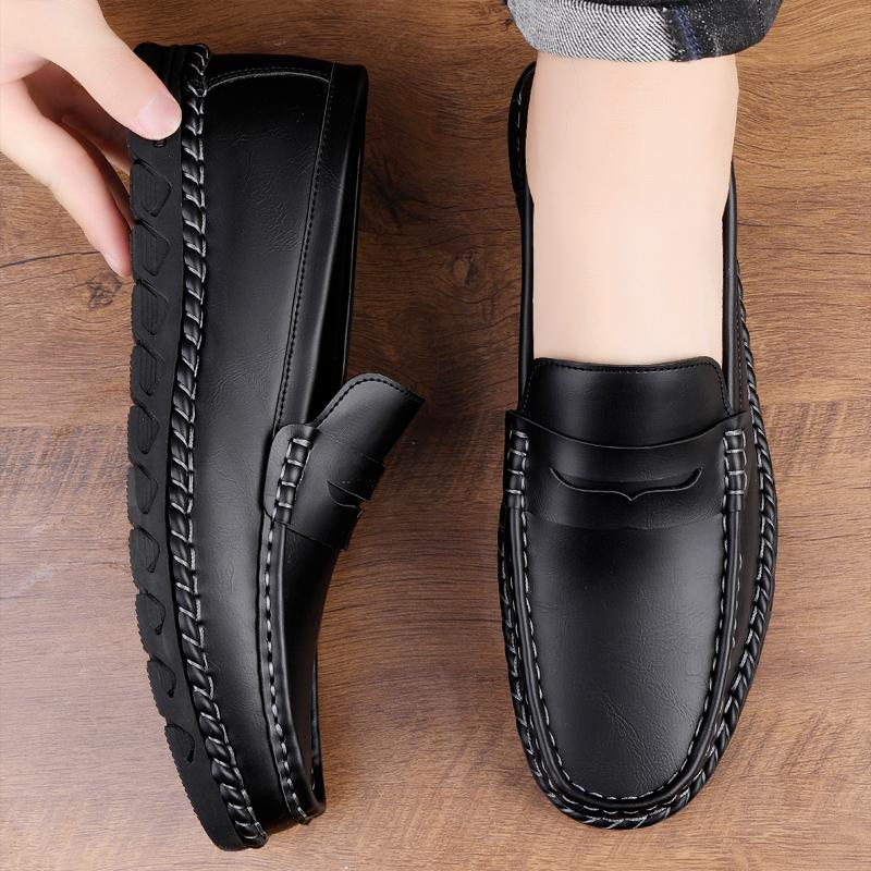 Fashionshoes men Fashion slip on Soft Moccasins Men Loafers handmade sewing High Quality Leather Shoes Mens Flats Driving Shoes men