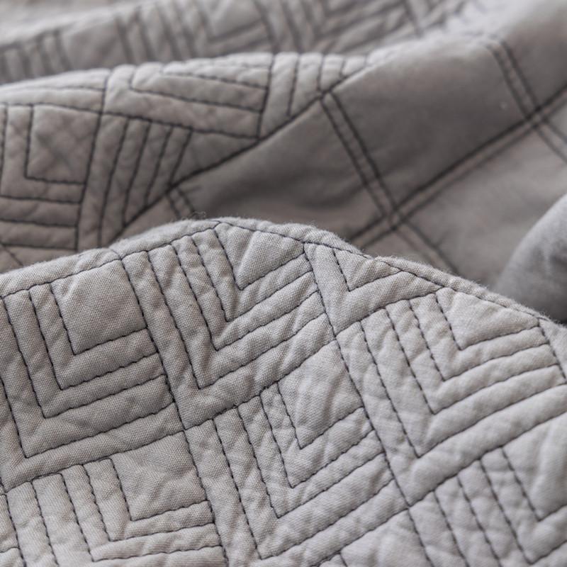 Всесезонная универсальная однотонная стираная хлопчатобумажная ткань, стеганая подушка для дивана с вышивкой, современное простое противоскользящее полотенце для диванной подушки