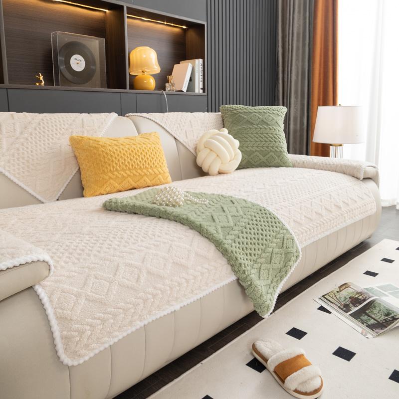 Чехлы на диван для гостиной, Нескользящий чехол для дивана, шезлонг, коврик для дивана, скандинавское универсальное угловое полотенце для дивана