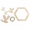 Wooden Silhouettes 20 X 17.3 Cm - Bees and Nest