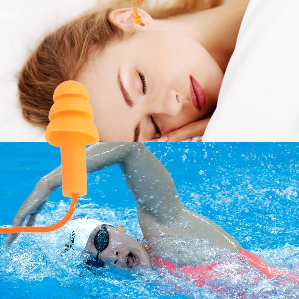 Accessories Hearing Sleep Earplugs Swim Ear Plugs Nasal Clip Earplugs with Rope Silicone Ear Plugs