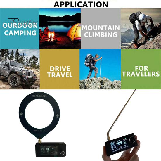 0,5-108 МГц вседиапазонный радиоприемник с антенной 1,9-дюймовый IPS-экран компактный портативный внутренний наружный HF/SW/MW/VHF радио