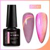 MEET ACROSS 7ml Glass Cat Eye Magnetic Gel Glitter Colorful Laser Gel Nail Polish Semi Permanent Shiny Varnish UV Gel for Nail Art Design