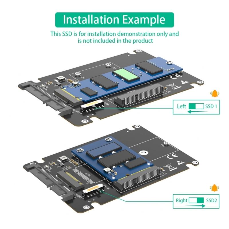 M.2 NGFF Msata SSD в SATA3.0 2.5-дюймовые M.2 SSD Конвертеры Райзер Карта Адаптер Для 2230 2242 2260 ПК Ноутбук Карта Расширения 6 Гбит/с