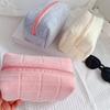 Solid Fur Cosmetic Storage Bag Large Capacity For Women Makeup Organizer Handbag Portable Travel Make Up Toiletry Punch