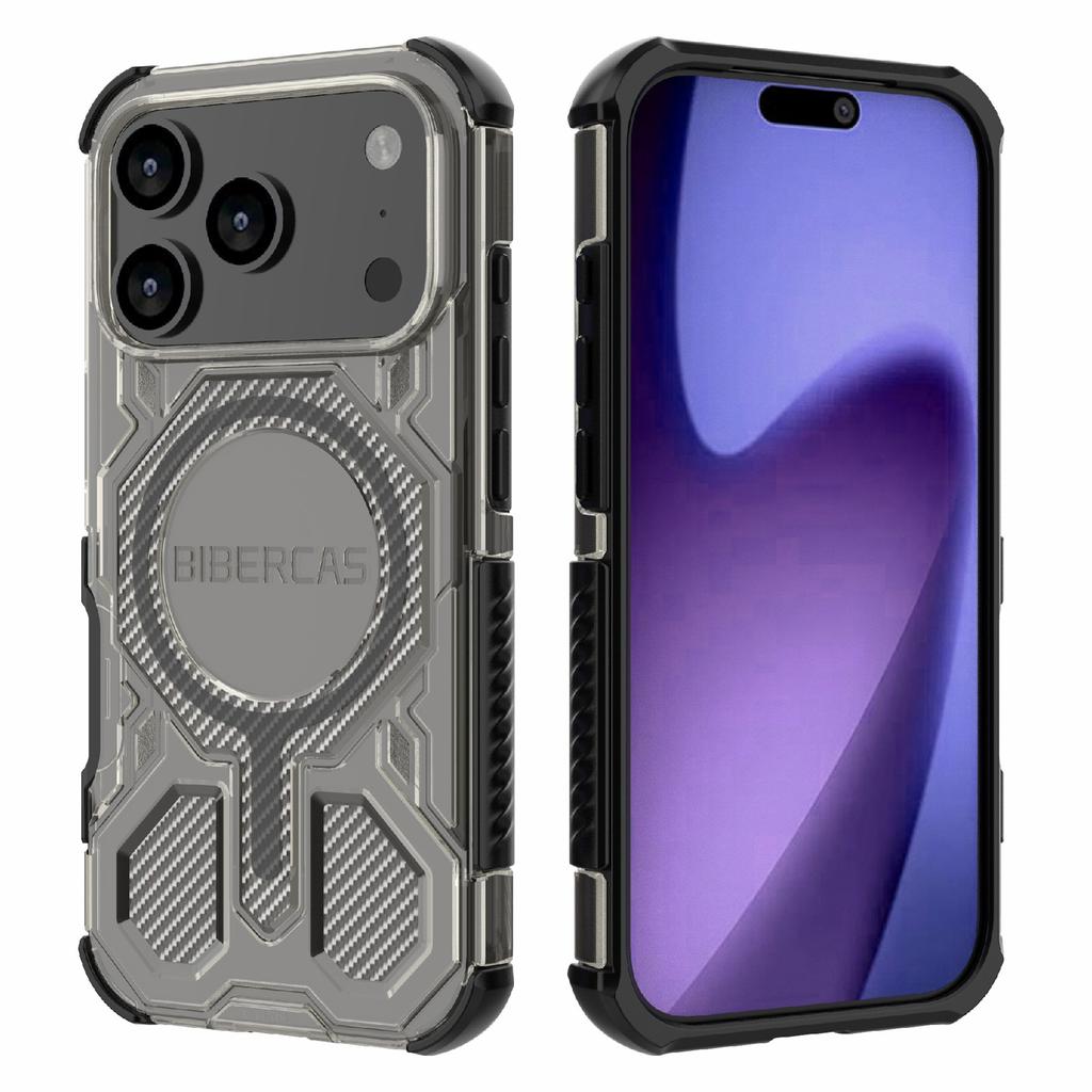 BIBERCAS J-16 Transparent Series For iPhone 17 Pro Case Compatible with MagSafe TPU+PC Phone Cover