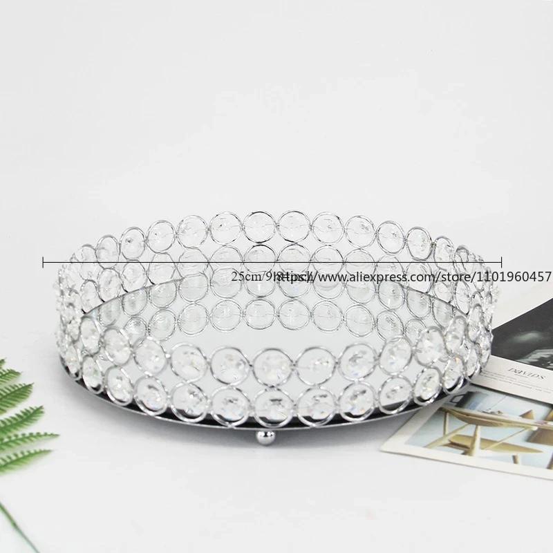 Retro Style Serving Tray Decorative Makeup Mirror Jewelry Organizers Perfume