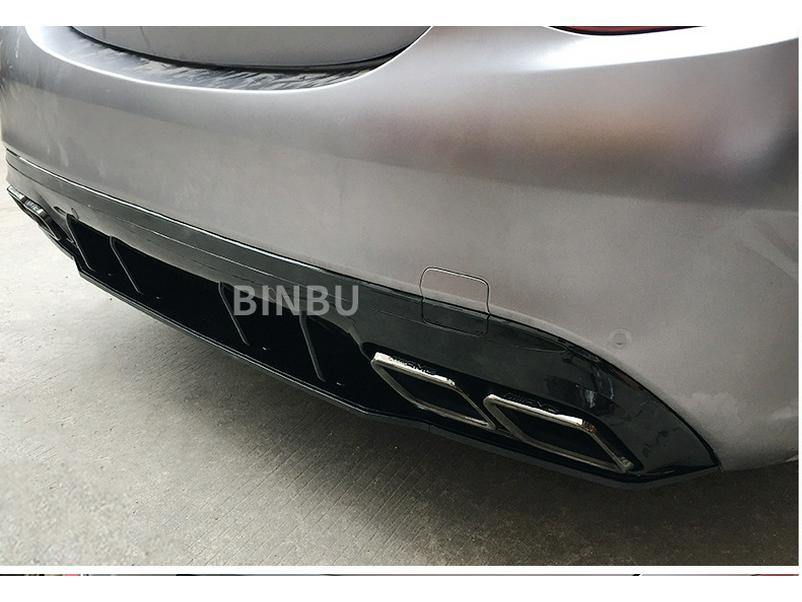 Спойлер задней губы Mercedes-Benz C-Class W205 C63S с насадкой выхлопной трубы AMG