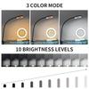 USB Rechargeable LED Clip-on Desk Light Flexible Eye Protection Reading Lamp 3 Colors Adjustable For Bedroom Study Lighting