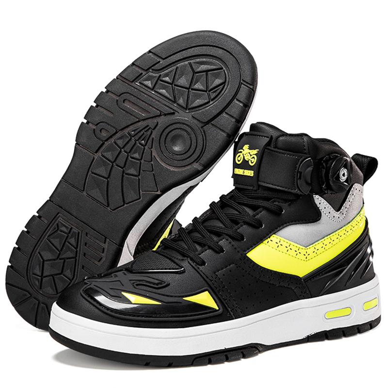 37-46 унисекс мотоциклетные ботинки, большие маленькие кожаные противоскользящие мотоциклетные ботинки, предотвращающие столкновения, мужская спортивная обувь