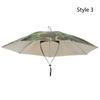 Double-layer Windproof Umbrella Cap Waterproof Head Umbrella Hat Outdoor Rain Gear  Hiking
