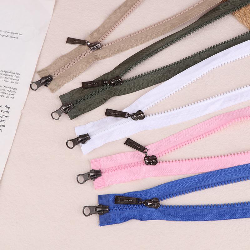 80Cm Resin Zipper 13Colors Double Sliders Open-End Zippers For Sewing Jacket Coat Zips Repair Kit Diy Bag Clothing Accessories