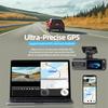 4K Ultra HD Dual Lens Auto Dash Recorder, Super Wide Angle Night Vision, Front Rear Recording with WiFi & Built-in GPS Module