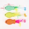 5Pcs Pet Cat Toy Fish Netting Cat Teasing Toy Cat Interaction Pet Supplies Color Woven Fish Toy