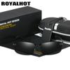 Royalhot Мужские супер крутые светоотражающие поляризационные солнцезащитные очки из металлического сплава Uv400, очки для вождения, очки