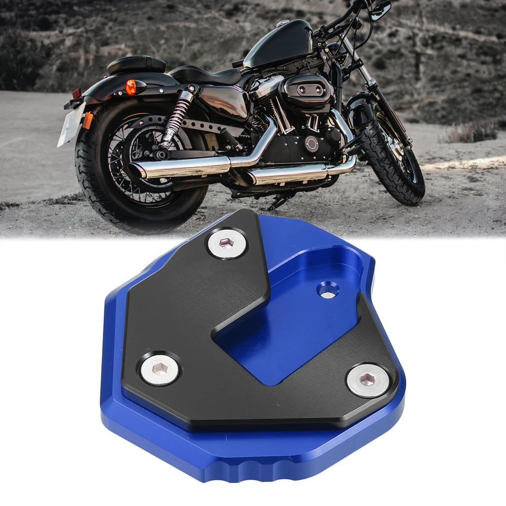 uxcell Motorcycle Kickstand Extension Extension Pad Side Stand Support Plate for Suzuki Hayabusa GSX1300R 2017-2020 1 Set Blue