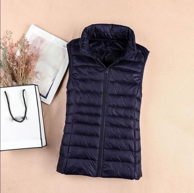 Autumn Winter Women's Down Jacket Women Vest Sleeveless Waistcoat Warm Lightweight Puffer Jacket Female Tops Outwear