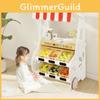 Mobile Portable Fruit Stall Wooden Playset For Toddlers Imaginative Play Role