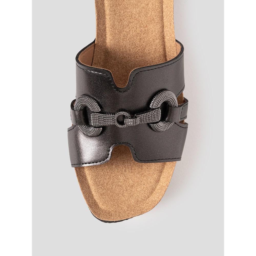 Scholl (женщины) Сандалии на массивной подошве с одной лямкой, черные (Hh54K2F115)
