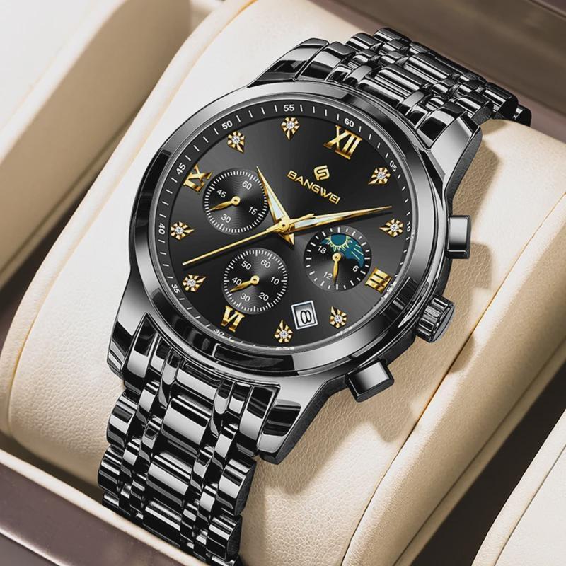 New Gold Diamond Watches for Women Fashion Stainless Steel Waterproof Luminous Quartz Ladies Wristwatch Gift