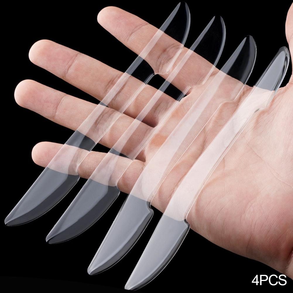 4 шт. Прозрачные накладки на кромки дверей автомобиля, защита от царапин, универсальная защита бампера двери автомобиля, защита от столкновений