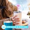 4/5Pcs Silicone Straw Cover Hat Tumbler Cup Straw Topper Fits 30&40 Oz Tumbler with Handle10mm 0.4in Dust-Proof Reusable Straw Tips Lids