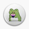 Зеленая лягушка с флагом Genderfluid, настраиваемая мягкая кнопка, булавка, металлический значок, булавка на лацкане, милая одежда, ювелирные изделия, женская мода