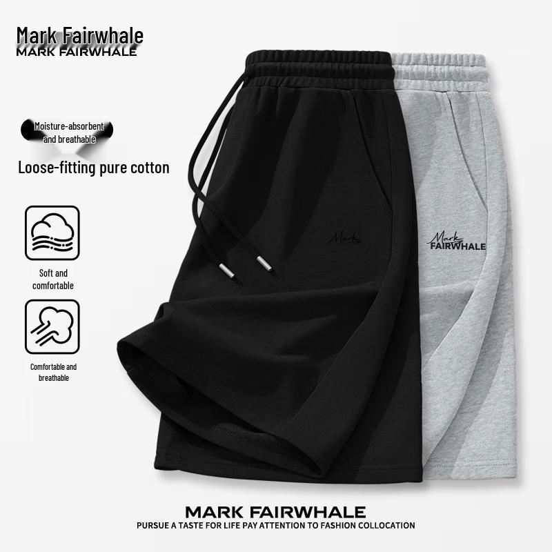 Mark Fairwhale Мужские дышащие повседневные спортивные шорты из чистого хлопка